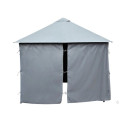 Grey Steel Garden Gazebo Canopy Shelter